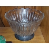 Image 3 : 3 Pc Group AS Shown - Antique Silverplate Mounted Depressin Glass Bowl - Brass Bowl & Santa Figure
