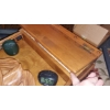 Image 4 : Nice Maple Center Coffee Table With 2 Flip Up Compartments - See Pics - Contents Not Included