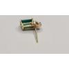 Image 8 : 10K Gold 7.5" Chevron Link Tennis Bracelet & Single 10K Gold Emerald/Diamond Earring - Weight: 3.6g