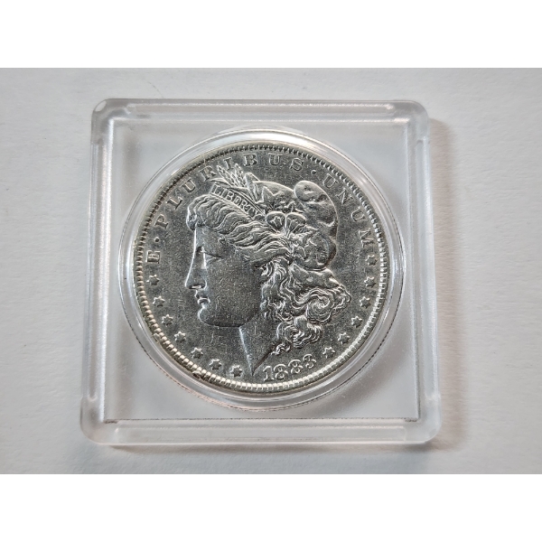 Gorgeous Condition 1883 90% Silver Morgan Dollar - Appears AU - In Protective Case