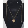Image 1 : Gold-Filled & Gold-Plated Jewelry: Heart Locket Pendant, 16" Chain, & 18" Broken Chain