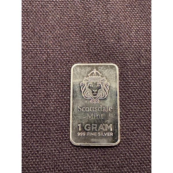 Scottsdale Lion 1 Gram .999 Fine Silver Bar - Sealed - Exceptional Condition