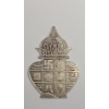 Image 1 : Sterling Silver Hindu Kalash Swastik Design Shape Token - Weight: 5.0g