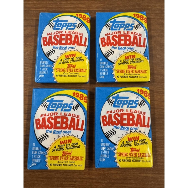 4 - 1989 Topps Major League Baseball Wax Packs - Mint Condition
