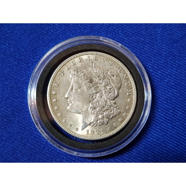 1921 90% Silver Morgan Dollar in Coin Capsule
