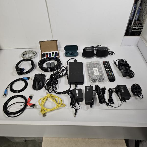 Bulk Electronics and Tech Accessories Clearance Lot inc. Universal Remotes, A/C Adapters, and MORE!!