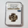 Image 1 : NGC MS 66 Mint Error Missing Ledge Lettering 2009 Sacagawea Dollar 