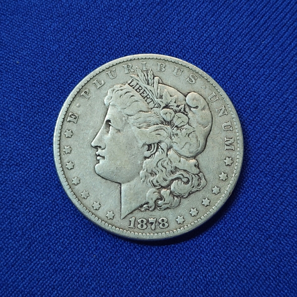 1878 Silver Morgan Dollar - 90% Silver U.S. Coin