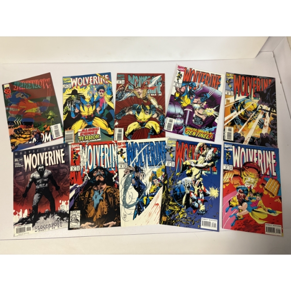 Wolverine Comics - Set of 10 Comics - Along Comes Terror - Where Walks A Sentinel