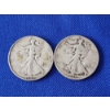 Image 1 : 2 - 90% Silver Walking Liberty Half Dollars FV: $1.00