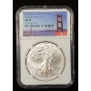 Image 1 : NGC 2014-S MS 70 1 Ounce .999 Fine Silver American Eagle 
