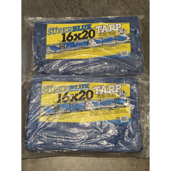 New! Two 16'x20' Poly Tarps