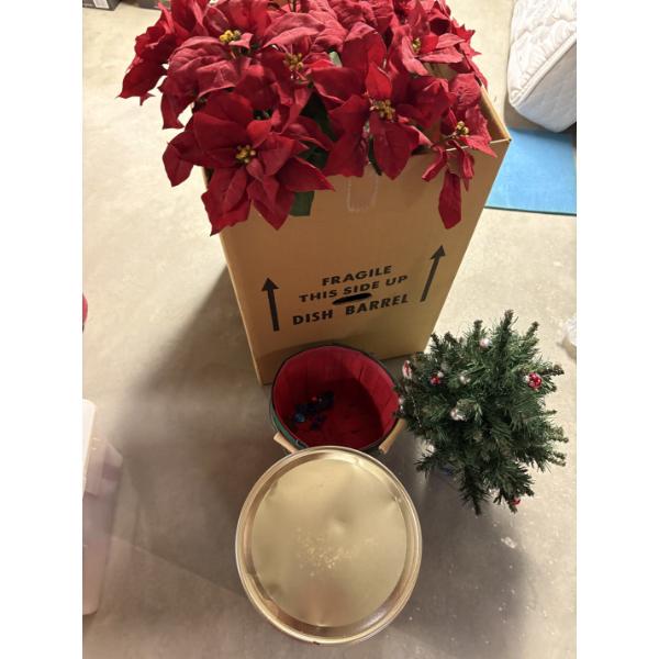 *Pick Up At Mantua Home-No Shipping Available*  Fake Poinsettia - Small 27 " Christmas Tree