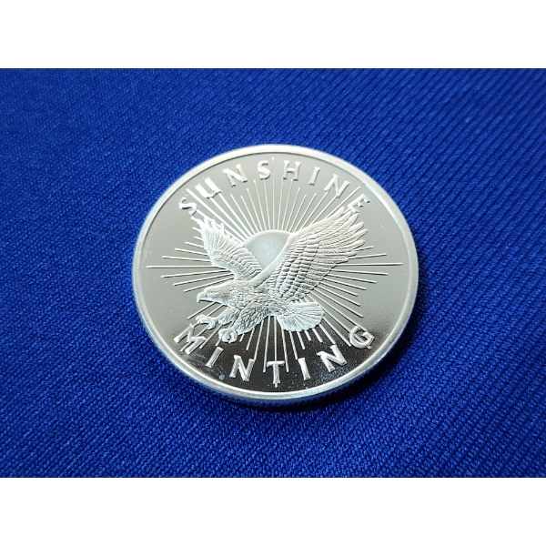 Sunshine Minting One Troy Ounce .999 Fine Silver Round