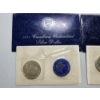 Image 2 : (3) 1971 Uncirculated Eisenhower "Blue Pack" Silver Dollars & Washington Commemorative Half Dollar