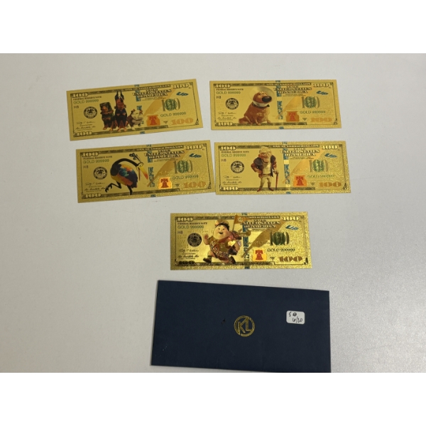 UP "100" Dollar Gold Foil Note - Novelty/Collectible Items - Russell - Carl - Dug - Alpha - Beta 