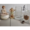 Image 3 : Lot of Assorted Collectibles: Candle Holder, Figurines, Apothecary Bottle, Glass Stoppers