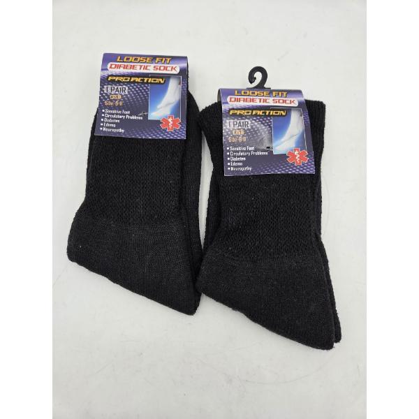 Two Pair Of Brand New Black Diabetic Socks