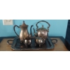 Image 1 : Silver Plate Set Tea Pot / Serving Set As Shown