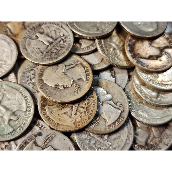 $1.00 Face Value in Assorted 90% Silver U.S. Quarters 