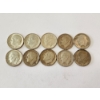 Image 1 : $1.00 Face Value of Assorted Years U.S. 90% Silver Roosevelt Dimes
