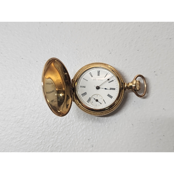 Vintage Gold-Tone Hampden Pocket Watch - "Molly Stark" Canton OH  