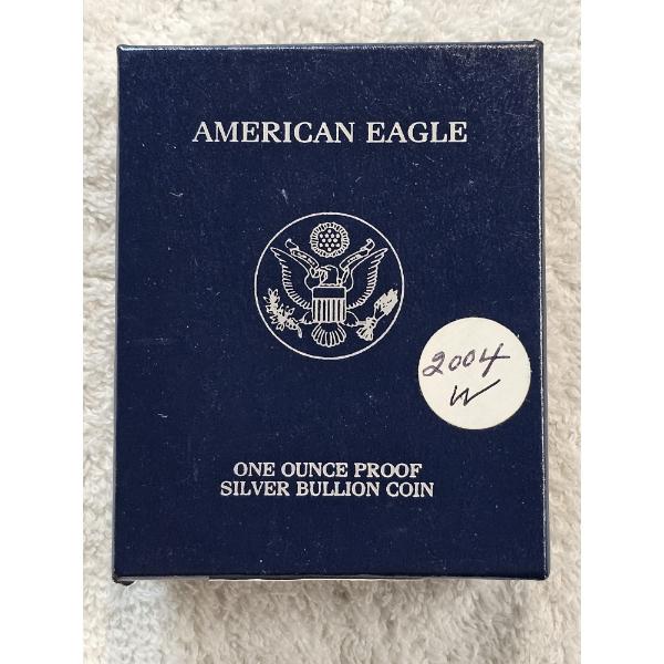 2004 Silver American Eagle Proof - AFV $1.00
 - West Point Mint
 - 1 oz .999 Fine Silver
 - Original