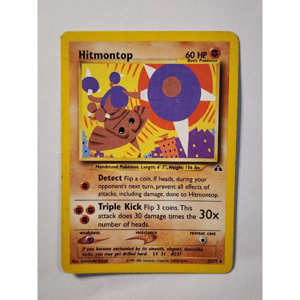 Hitmontop 22/75 Non-Holo Rare Vintage Pokemon Trading Card 