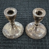 Image 1 : Two Sterling Silver Weighted Candlestick Holders Made By Duchin Creation ~ Total Weight: 382.2 Grams