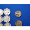 Image 8 : x31 Assorted Year Silver Dimes:  Roosevelt, Mercury, & (1) Barber FV: $3.10