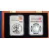 Image 2 : NGC 2019 "Pride of Two Nations" 2-Coin Set Featuring US Silver Eagle & Canadian Silver Maple Leaf