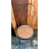 Image 1 : 3ft Antique Metal Heart Chair And Chicken Picture