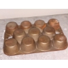 Image 2 : Antique Cast Iron Muffin Pan 11 x 8 - Needs Reseasoning - Great Condition