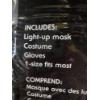 Image 3 : Brand New One Size Fits Most Evil Harlequin Costume Set Includes Light Up Mask, Costume, & Gloves!