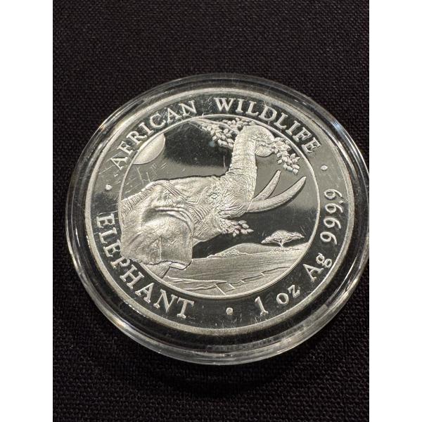  2023 African Elephant Wildlife .9999 One Troy Ounce Fine Silver - Mint Condition