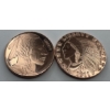 Image 2 : Two One Ounce 0.999 Fine Copper Bullion Rounds- Incredible Condition! 