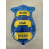 Image 2 : Brand New Piggy Bank - 3 Section - Spend, Save & Share - 8 Inches Long - Quality Bank