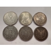 Image 2 : 6 Beautiful OLD United States Silver Dollars - Guaranteed Authentic - Incredible Coins 