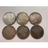 Image 1 : 6 Beautiful OLD United States Silver Dollars - Guaranteed Authentic - Incredible Coins 