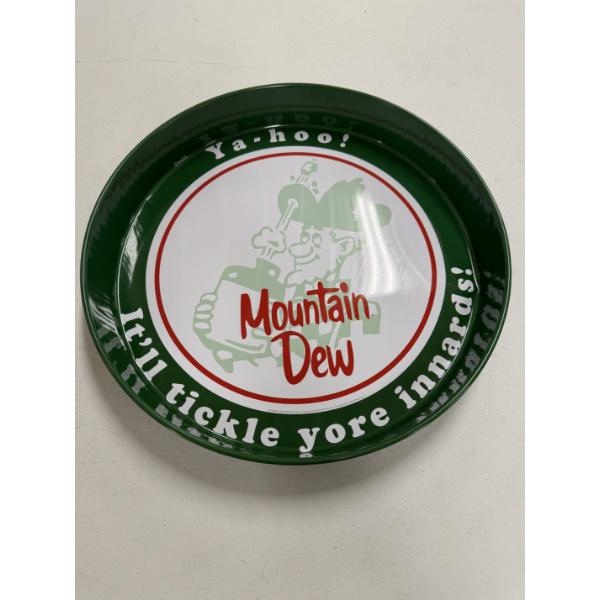 Mountain Dew 13 1/2 " Metal Serving Tray With 2 " Lip - Great Condition