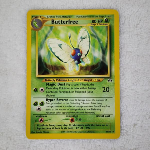 Butterfree 19/75 NON HOLO RARE Vintage Pokemon Trading Card ~ MINT!