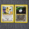 Image 1 : Two Non Holo Vintage Pokemon Trading Cards ~ Eevee 38/75 & Magnemite 26/75 