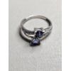 Image 2 : 10k Gold Ring with Blue Stones - Size 8 ~ Weight 1.9g