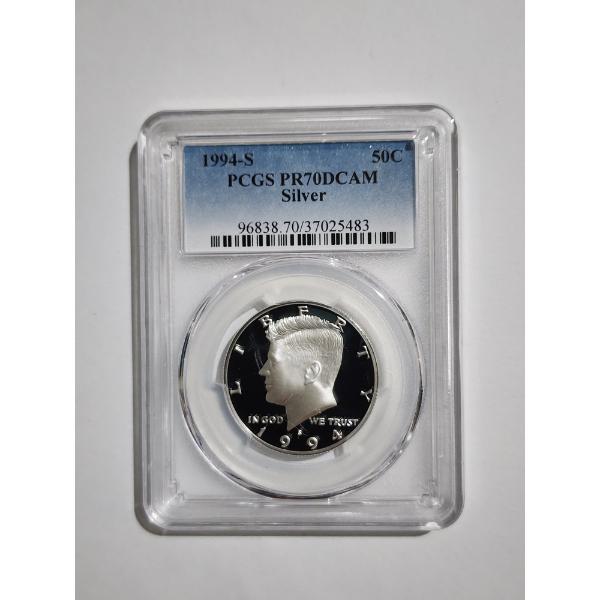 PCGS PR70DCAM GRADED 90% Silver 1994-S Kennedy Half Dollar
