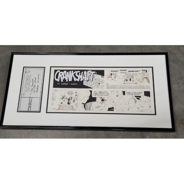 One Of A Kind! Professionally Framed & Artist Signed 11''x22'' Crankshaft Comic 