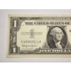 Image 2 : U.S. Series 1957-B $1 Blue Seal Silver Certificate - Good Condition! 