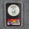 Image 1 : Rare Collectors Pokemon Silver Tone Coin in Slabbed Protector Featuring Celebi