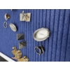 Image 3 : Lot of Assorted Costume Jewelry - Cuff Links - Rings - Cool Earrings - Geniuine Pewter Small Dish