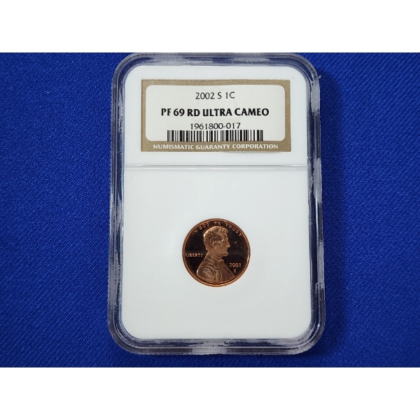 NGC PF 69 RD Ultra Cameo 2002-S Lincoln Memorial Cent