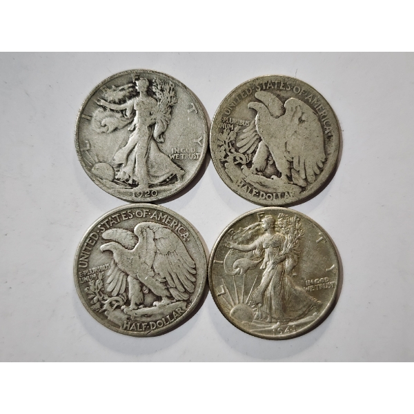$2.00 Face Value in Assorted 90% Silver Walking Liberty Half Dollars - SEE DESCRIPTION